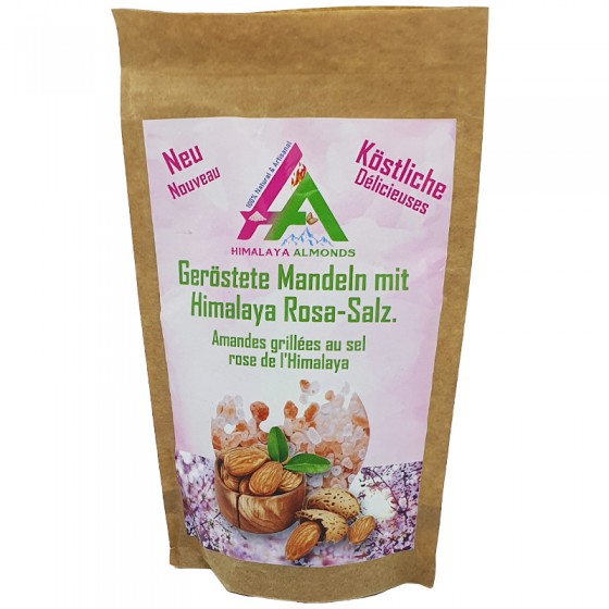 Amandes grillées au sel rose de l'Himalaya 100 gr